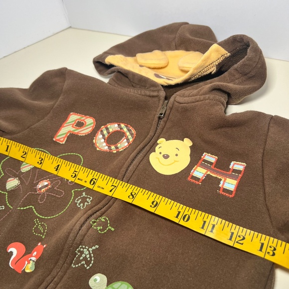 Vintage Disney Winnie The Pooh Fall Zip Up Jacket Hood With Bear Ears Fall y2k - Picture 6 of 7